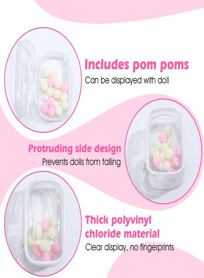 Yolev Clear Figure Display Bag with Keychain, Portable Doll Storage Bag Blind Box Display Case Bags Waterproof Carrying Pouch Keychain for Mini Figure/Doll Collectors - Image 4